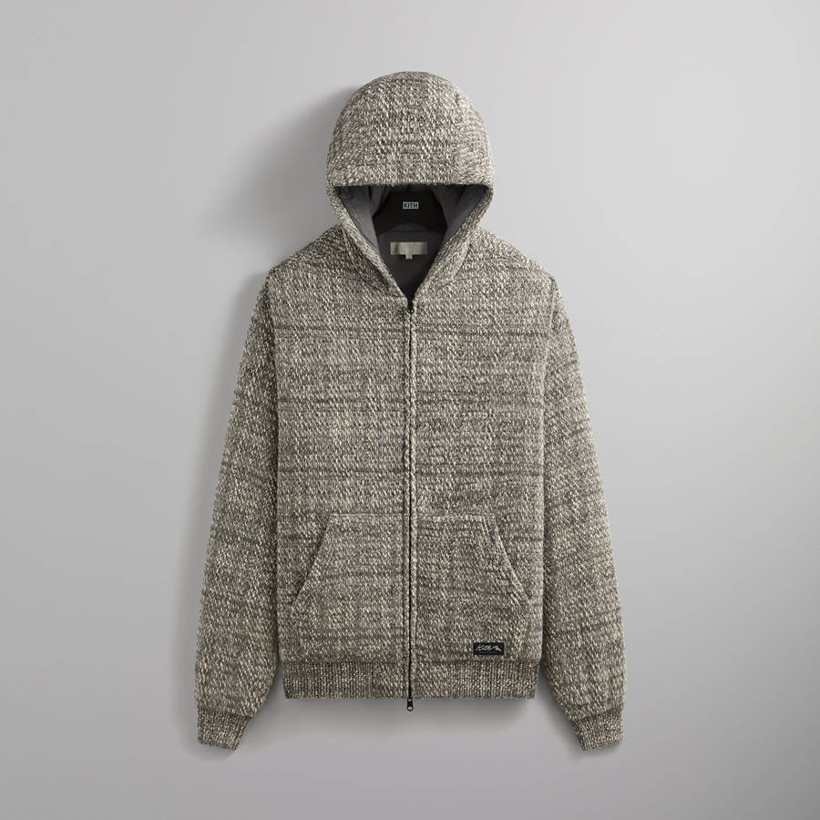 Green Men Kith Textured Tweed Sierra Hoodie Jackets | 1357-QWEFB