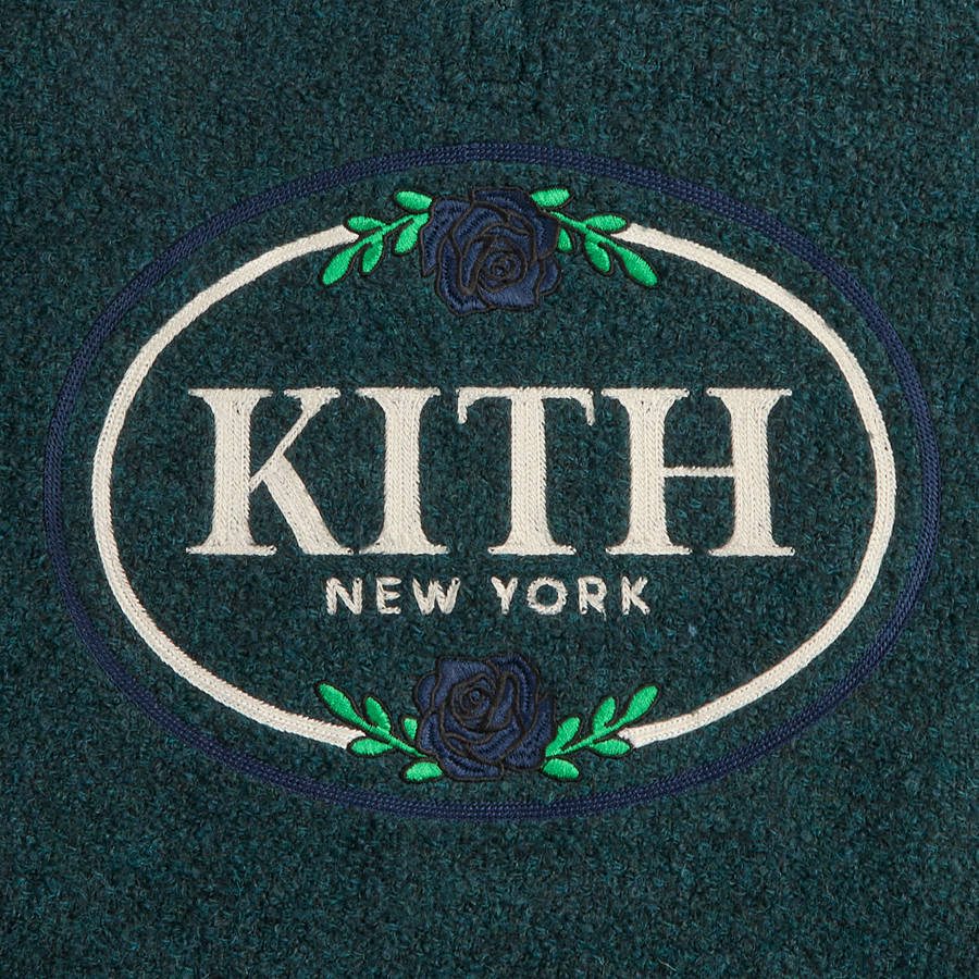 Green Men Kith Tweed Eric Quarter Zip Pullover Sweatshirts | 3928-TUYMB