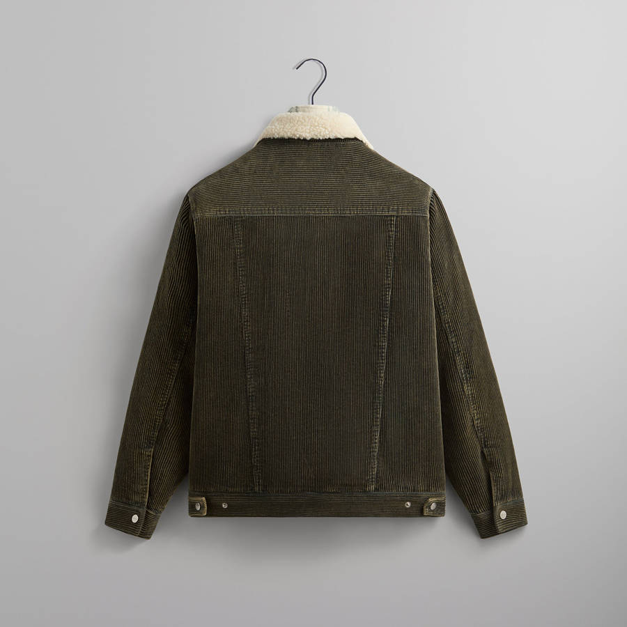Green Men Kith Washed Corduroy Laight Jackets | 5201-GLBFV