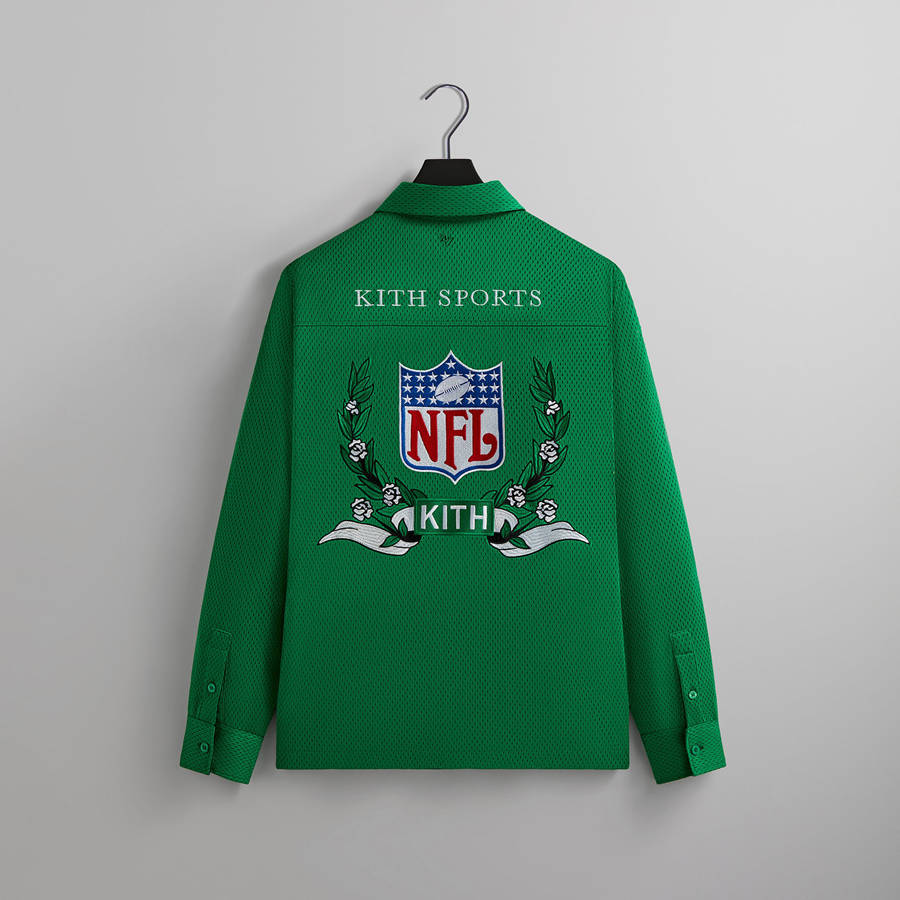 Green Men Kith and '47 for the NFL: Jets Reversible Ginza Shirts | 5872-OBSAC