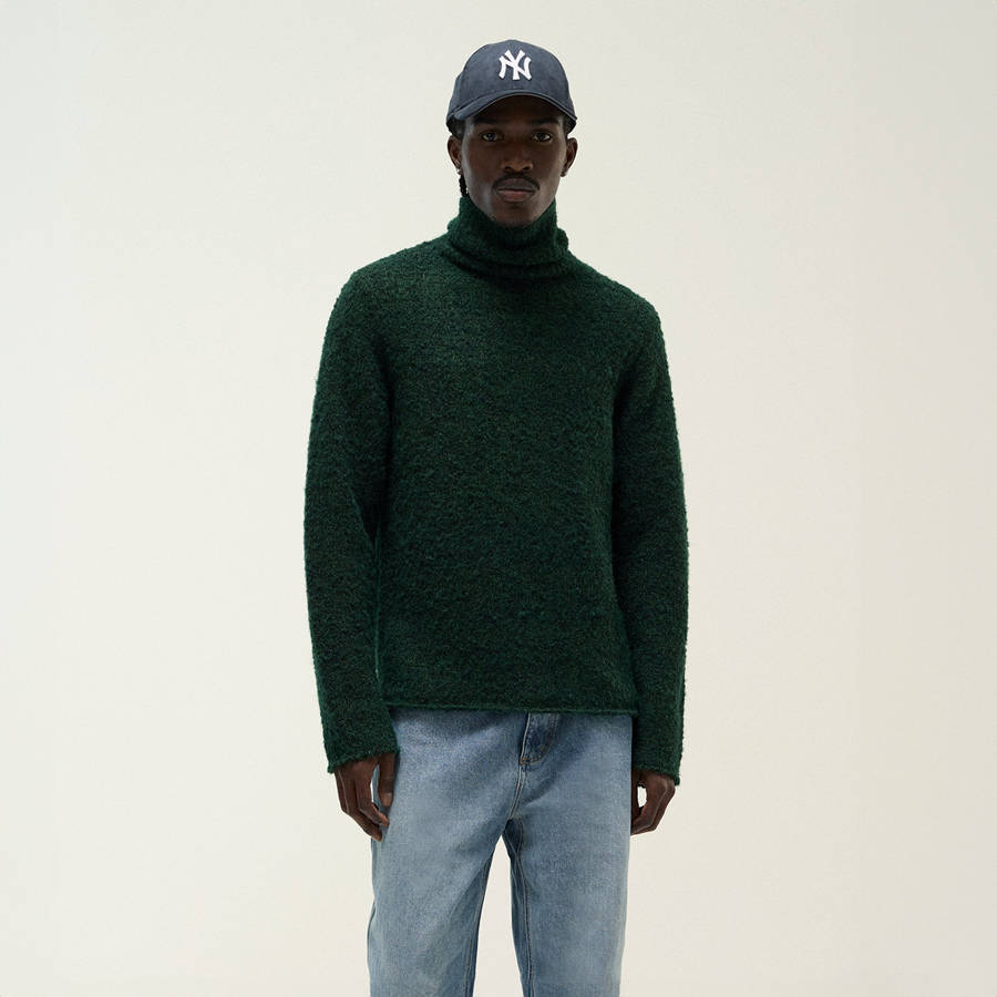 Green Men Kith and Kin Speckled Boucle Walker Turtleneck Shirts | 9645-PWZRV