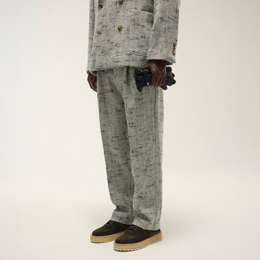 Green Men Kith and Kin Tweed Kylan Pleated Pants | 3204-OTPSK