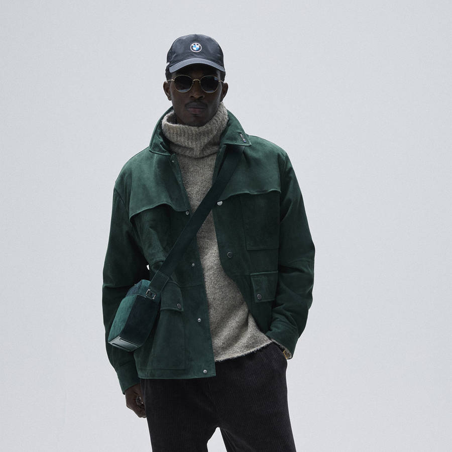 Green Men Kith for BMW Finn Suede Jackets | 8137-GXTPI