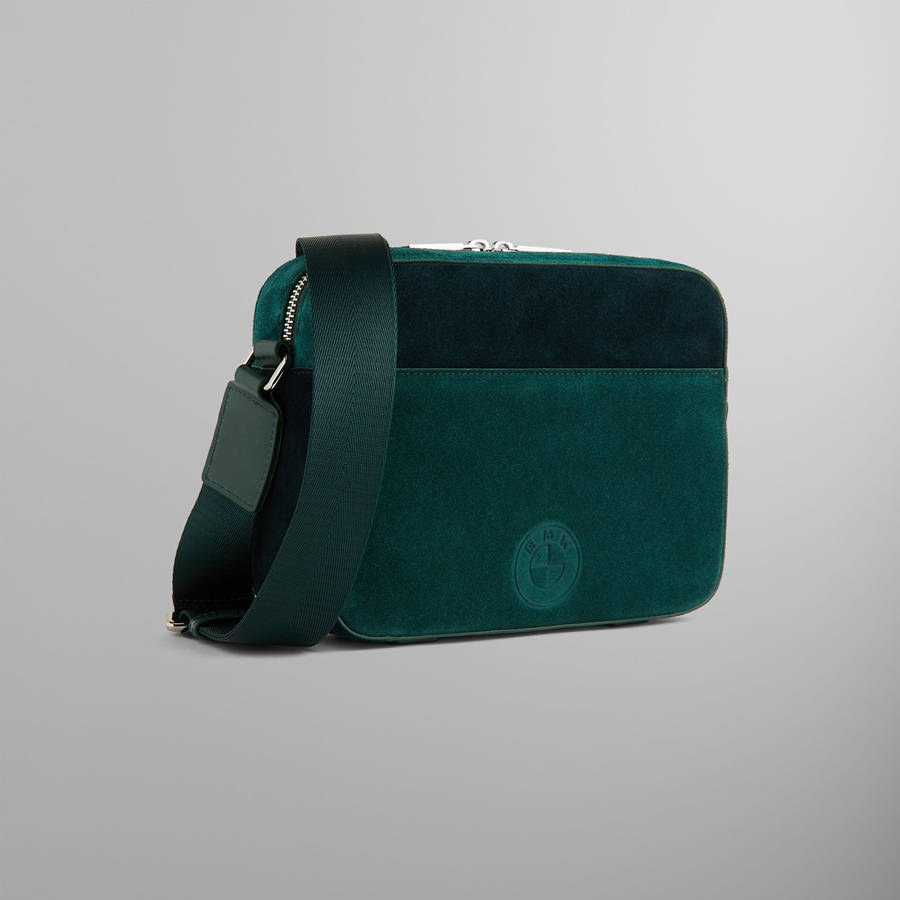 Green Men Kith for BMW Suede Camera Bags | 6382-EJKQR