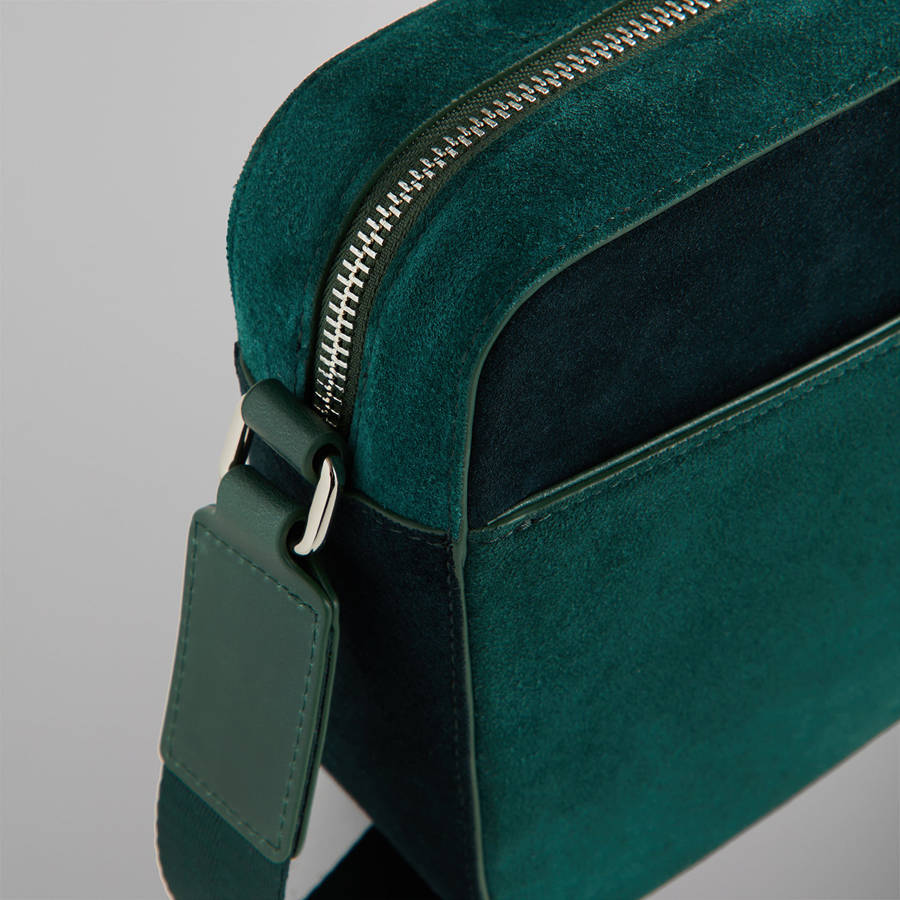 Green Men Kith for BMW Suede Camera Bags | 6382-EJKQR