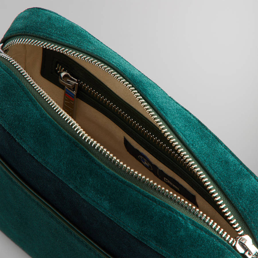 Green Men Kith for BMW Suede Camera Bags | 6382-EJKQR