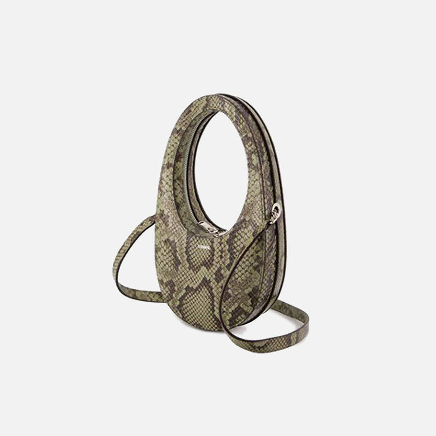 Green Women Kith Coperni Python Printed Swipe Bags | 6513-UKLGX