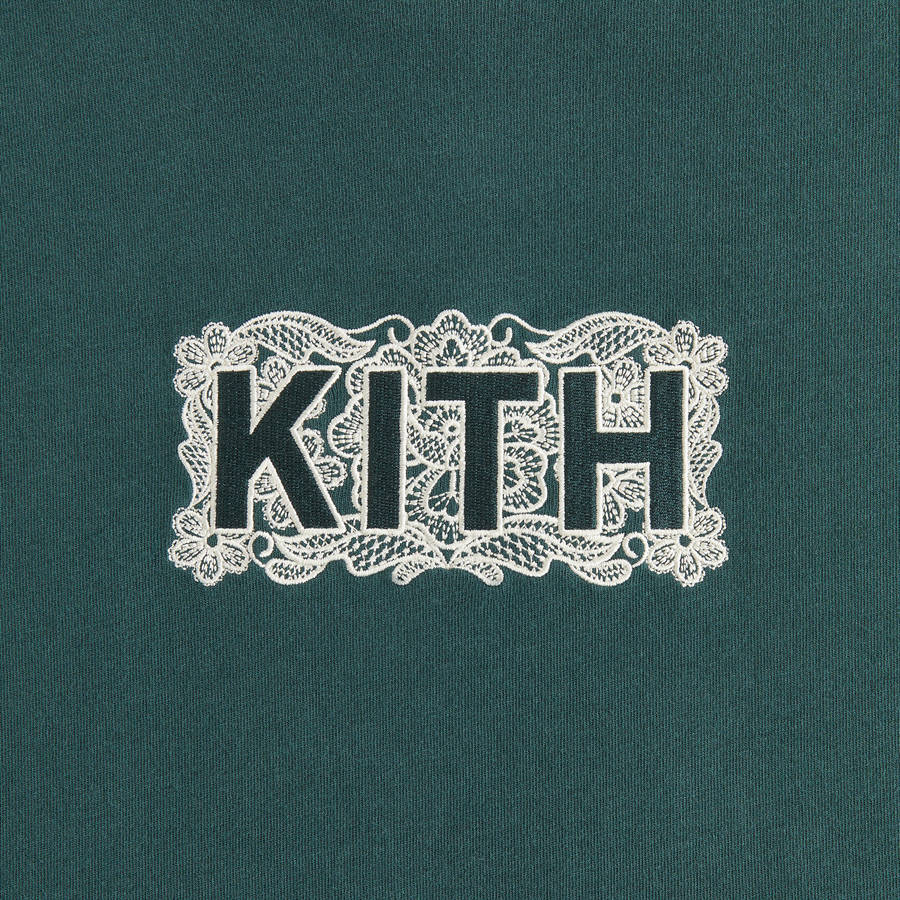 Green Women Kith Floral Lace Vintage T-Shirt | 6430-OQBSI