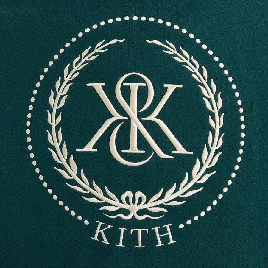 Green Women Kith Hunter III Crest Quarter Zip Sweatshirts | 6319-IKDYU