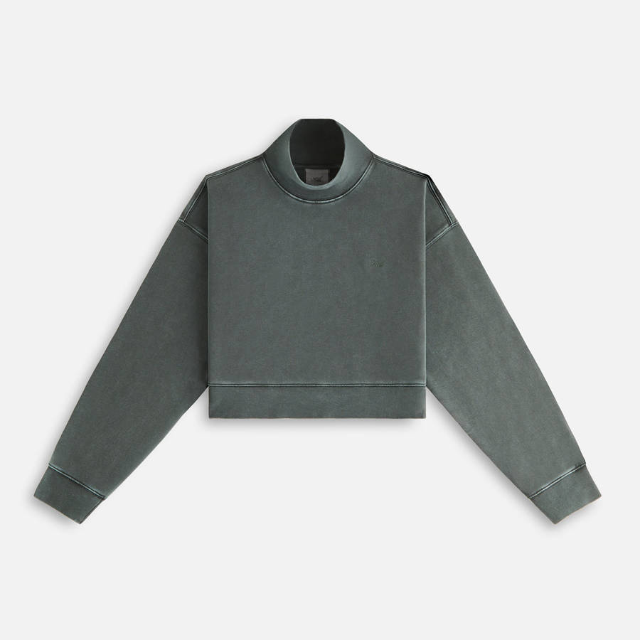 Green Women Kith Maryn Cropped Turtleneck Shirts | 1740-YHBSQ