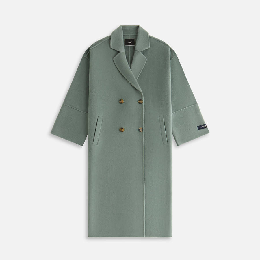 Green Women Kith Merra Double Breasted Coats | 6247-IOMXY