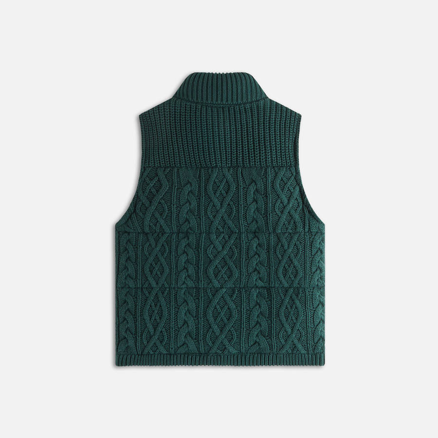 Green Women Kith Parker Cable Knit Vest | 8354-WMJNA