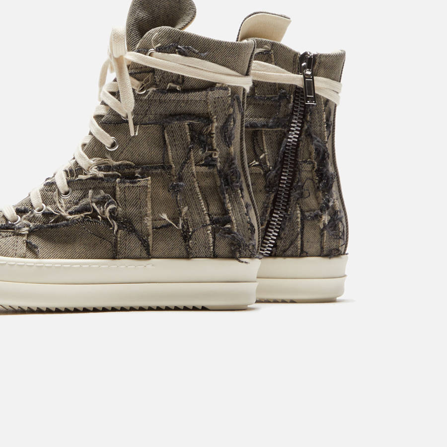 Green Women Kith Rick Owens WMNS DRKSHDW Slashed Sneakers | 0694-OWKHE