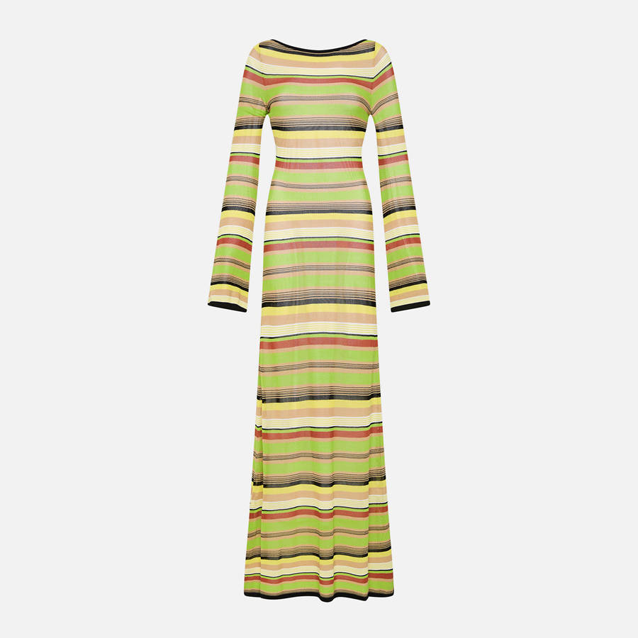 Green Women Kith SIR Coastline Low Back Dress | 0128-GNTAU