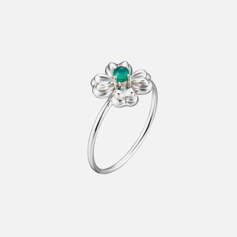 Green Women Kith SSIL Clover Ring Jewelry | 6713-HTKQA