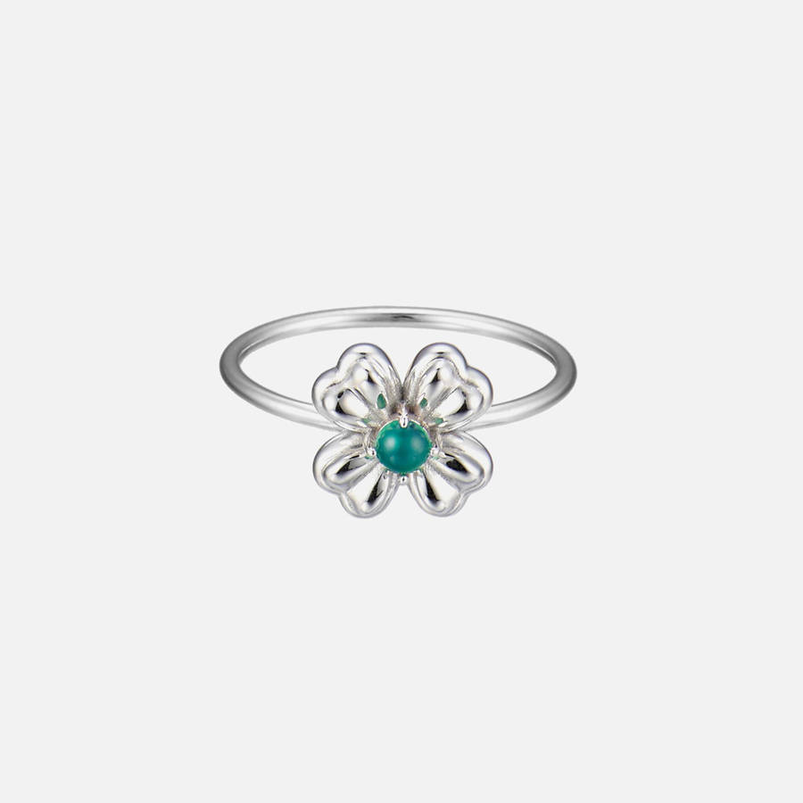 Green Women Kith SSIL Clover Ring Jewelry | 6713-HTKQA