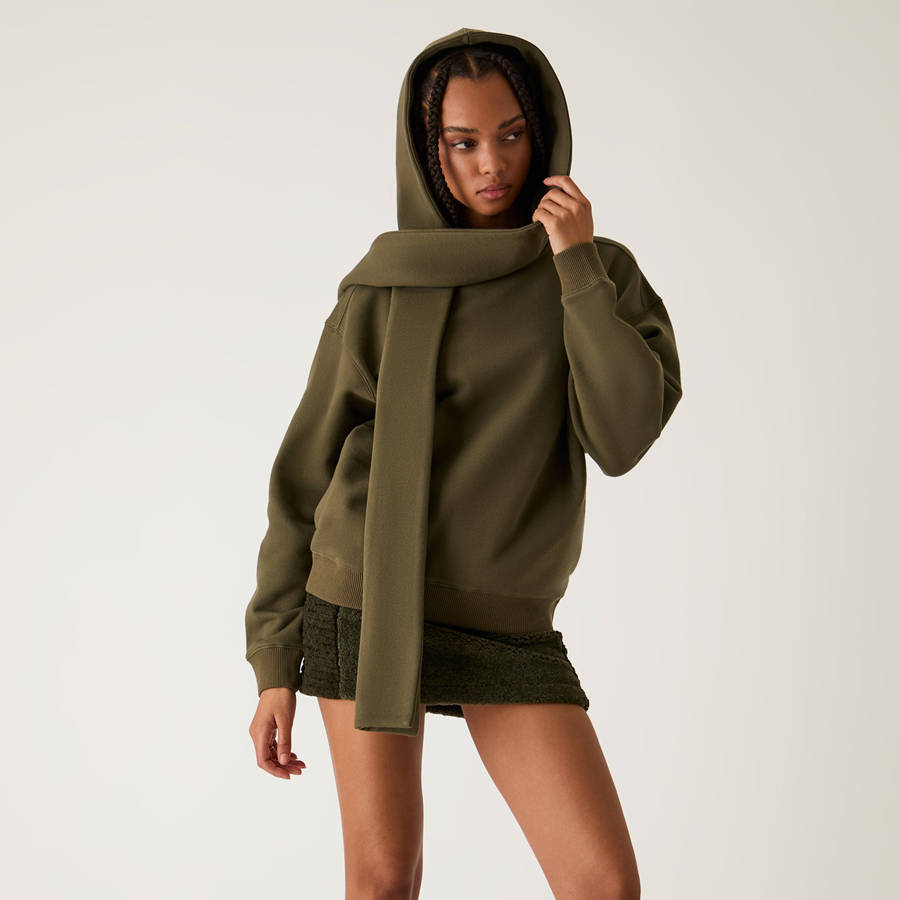 Green Women Kith Sedo Scarf Hoodie Sweatshirts | 7314-NWUMJ