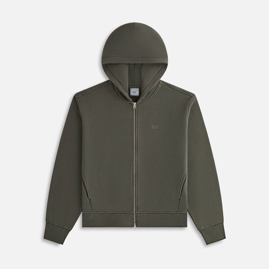 Green Women Kith Tanner Full Zip Hoodie | 7462-LJKCX
