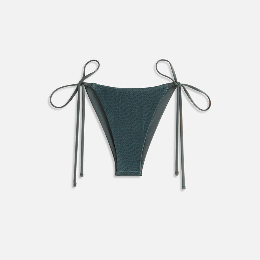 Green Women Kith Tova Monogram Wave Tie Bottom Swim | 8762-MSTIJ