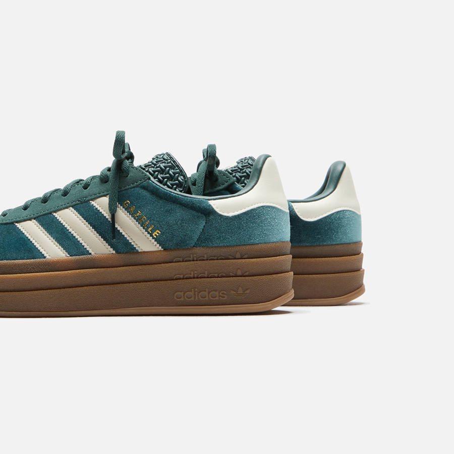 Green / Grey Women Kith adidas WMNS Gazelle Bold Sneakers | 5320-NLDBS