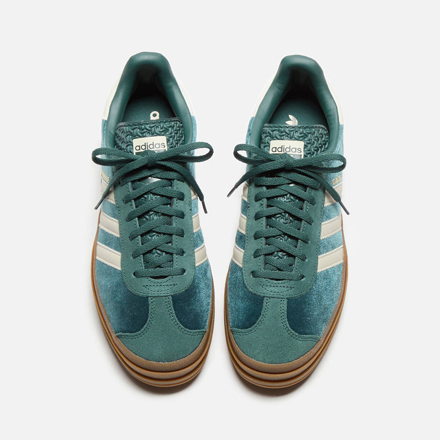 Green / Grey Women Kith adidas WMNS Gazelle Bold Sneakers | 5320-NLDBS