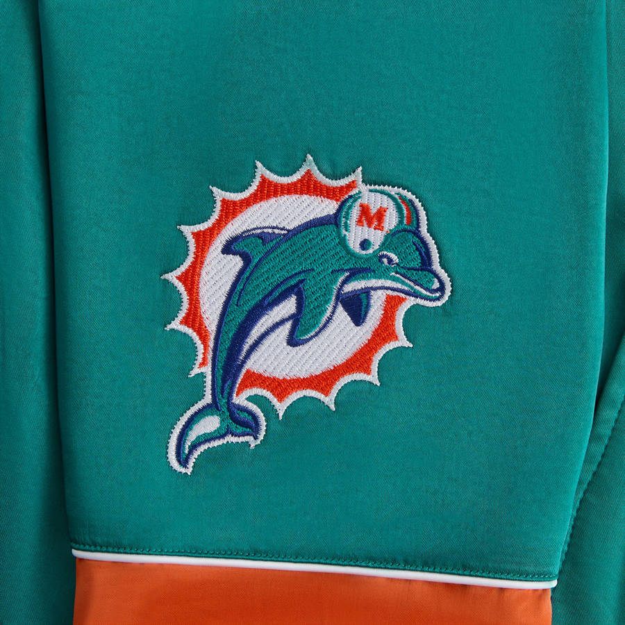 Green / Orange Men Kith and '47 for the NFL: Dolphins Kieran Coaches Jackets | 4153-PSVHJ