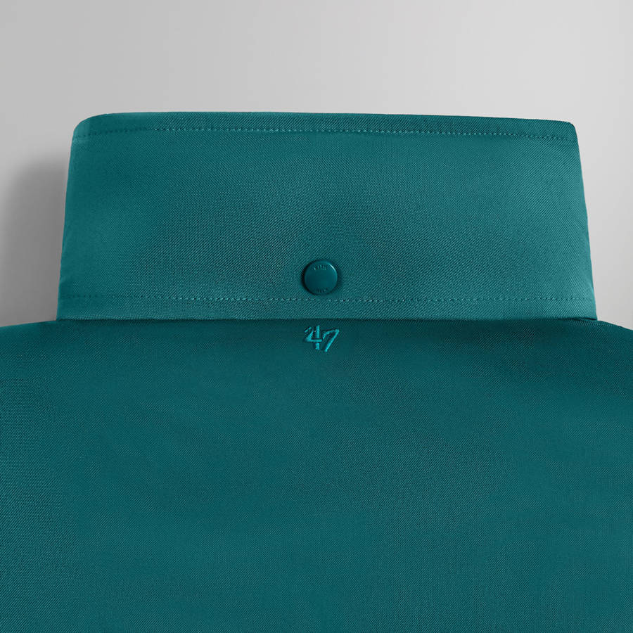 Green / Orange / White Men Kith and '47 for the NFL: Dolphins Quarter Zip Anorak With Hood Jackets | 4395-JYKMT