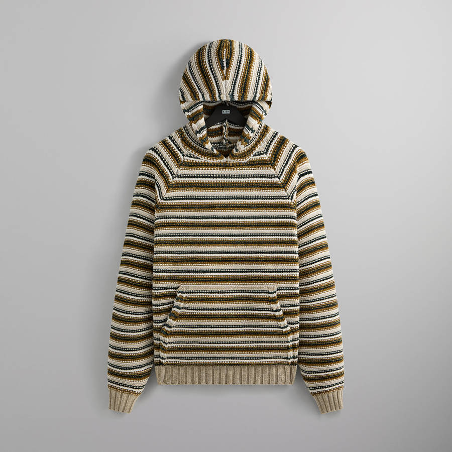 Green / White Men Kith Chenille Miles Hoodie | 3147-LXBHK