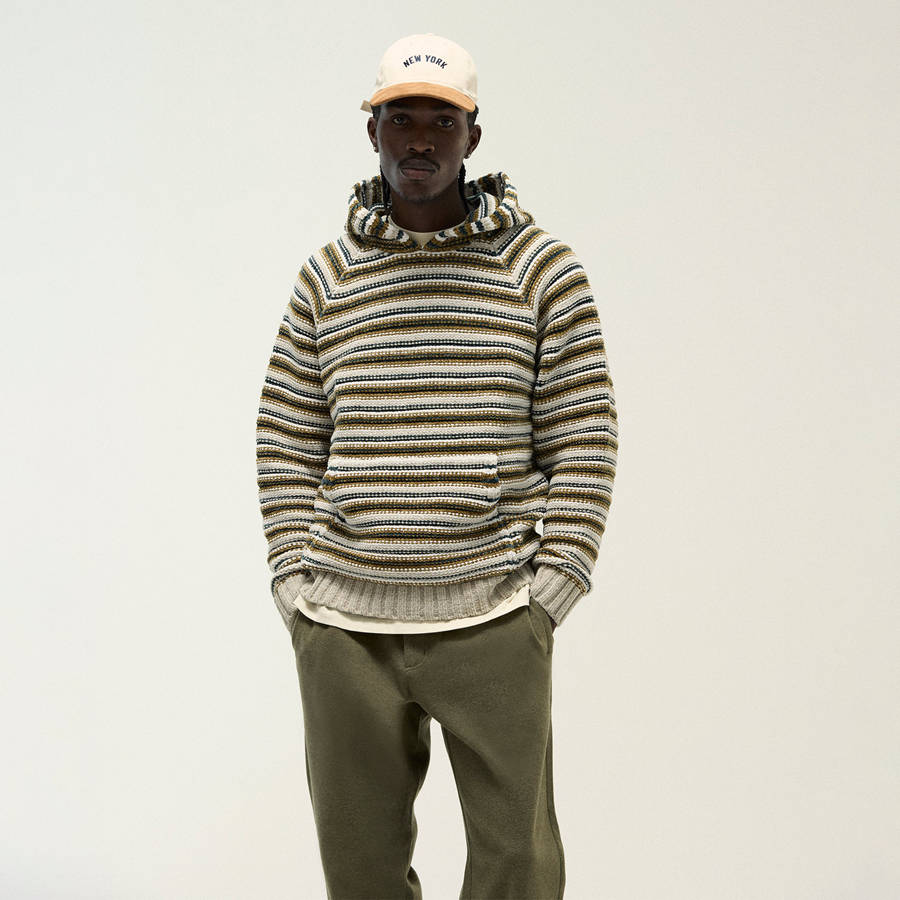 Green / White Men Kith Chenille Miles Hoodie | 3147-LXBHK