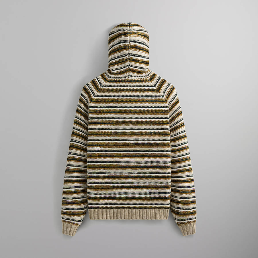 Green / White Men Kith Chenille Miles Hoodie | 3147-LXBHK