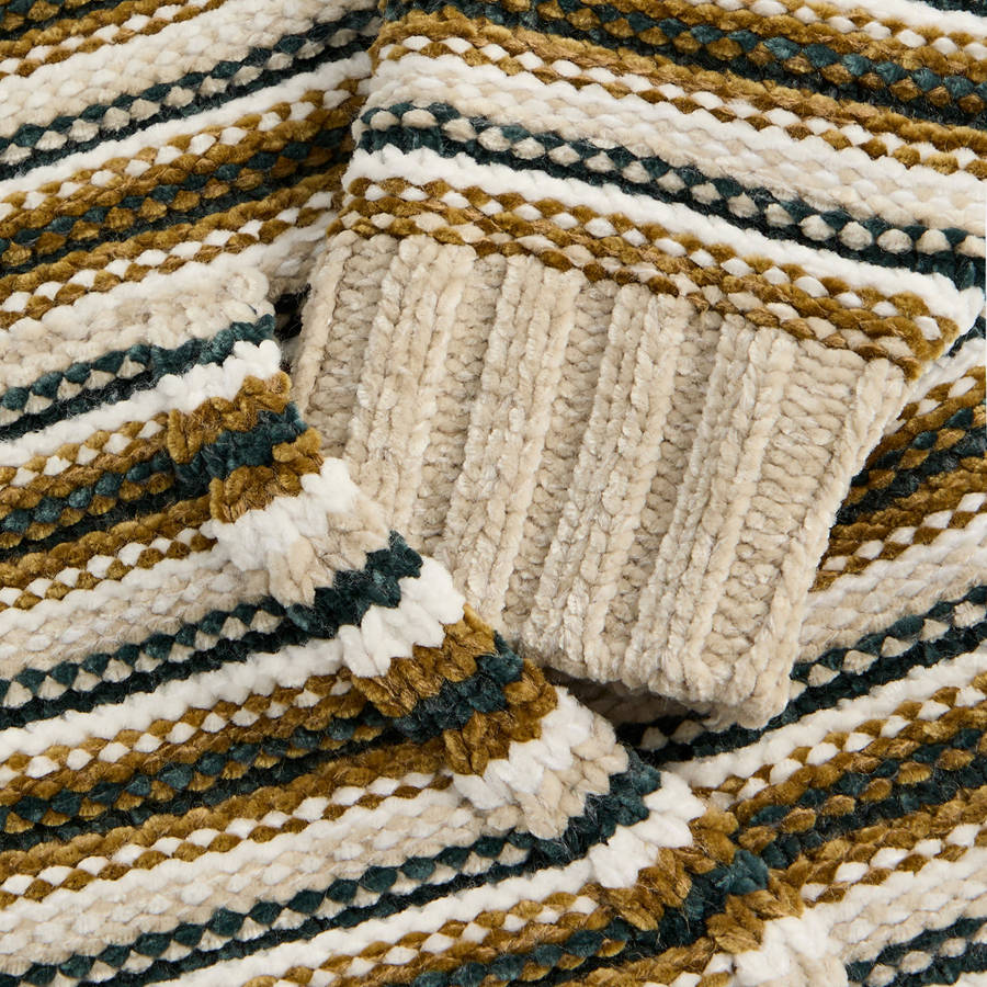 Green / White Men Kith Chenille Miles Hoodie | 3147-LXBHK