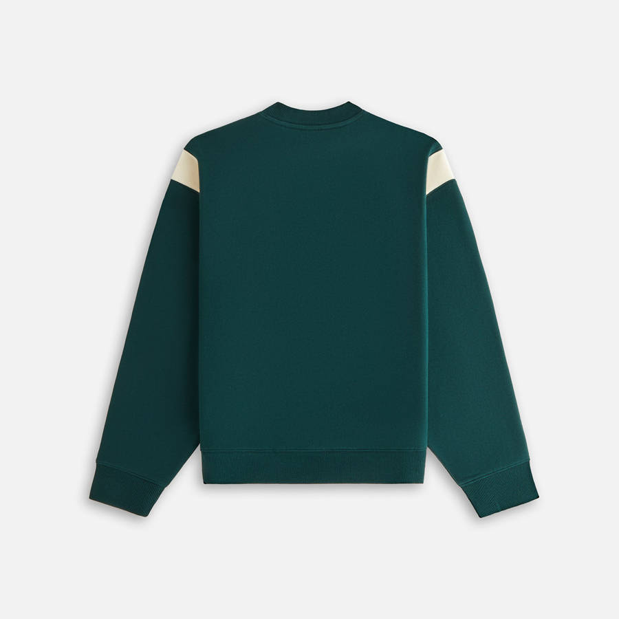 Green / White Women Kith Asher II Crest Crewneck Sweaters | 4067-YULTA