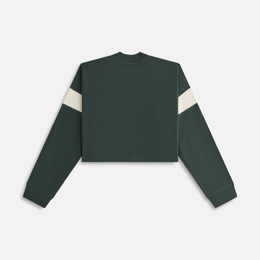 Green / White Women Kith Jasper Script Long Sleeve T-Shirt | 5793-KCWXY