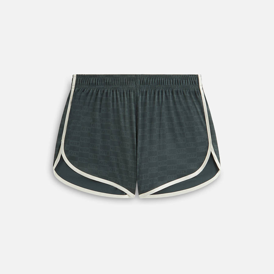 Green / White Women Kith Orsa Monogramy Shorts | 7109-ZHMNE