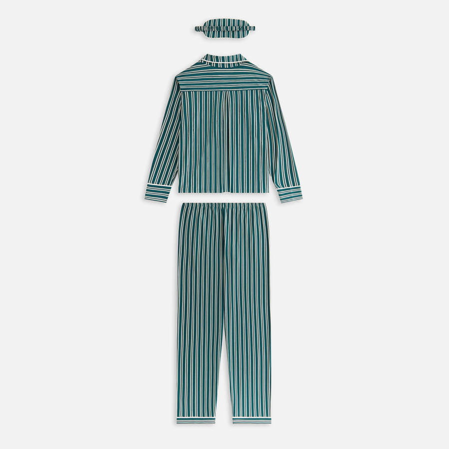 Green / White Women Kith Striped Pajama Set Underwear | 3520-SBDFY