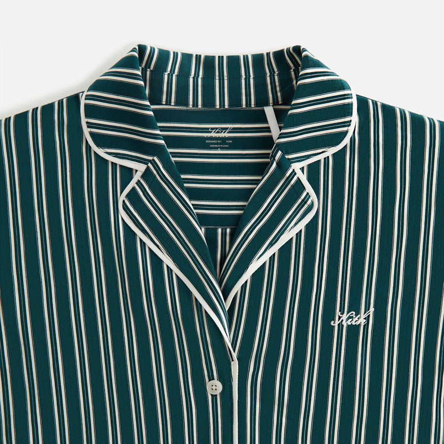 Green / White Women Kith Striped Pajama Set Underwear | 3520-SBDFY