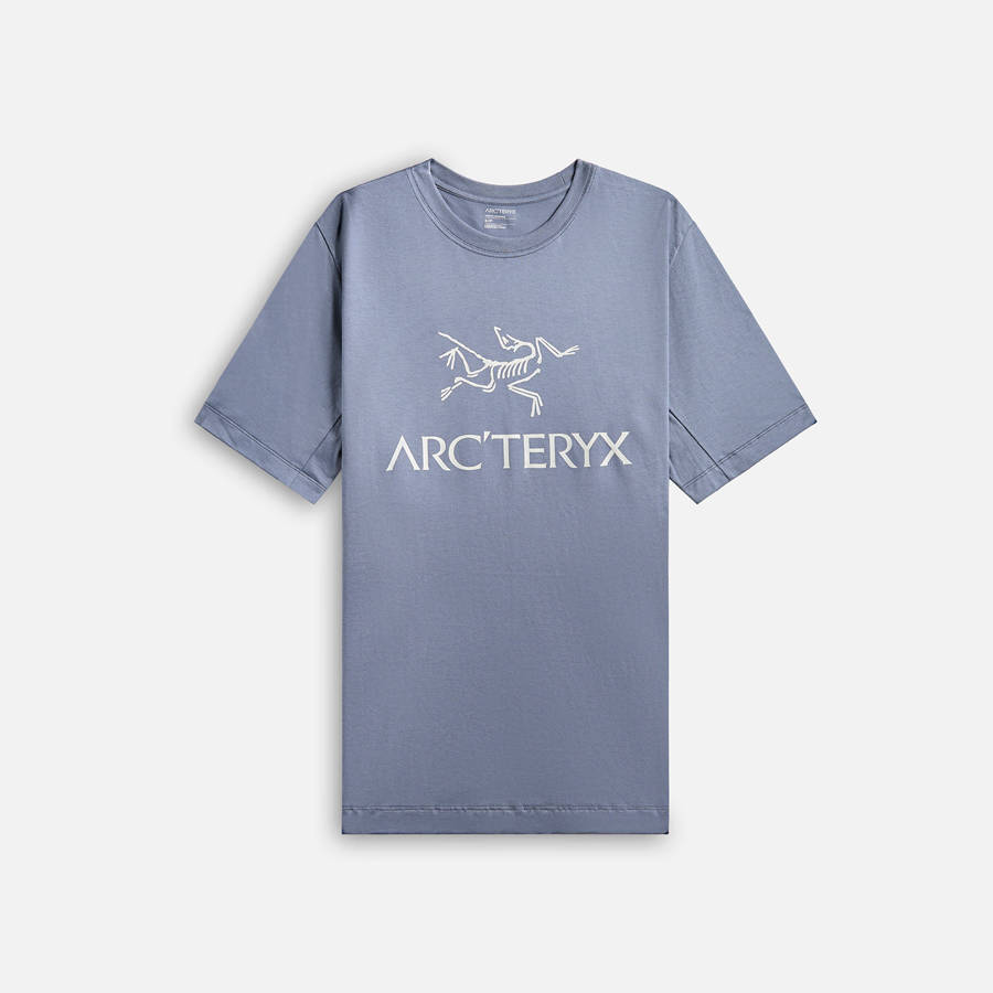 Grey Blue Men Kith Arc\'teryx Arc\'Word Logo Shirts | 7158-DHKZG