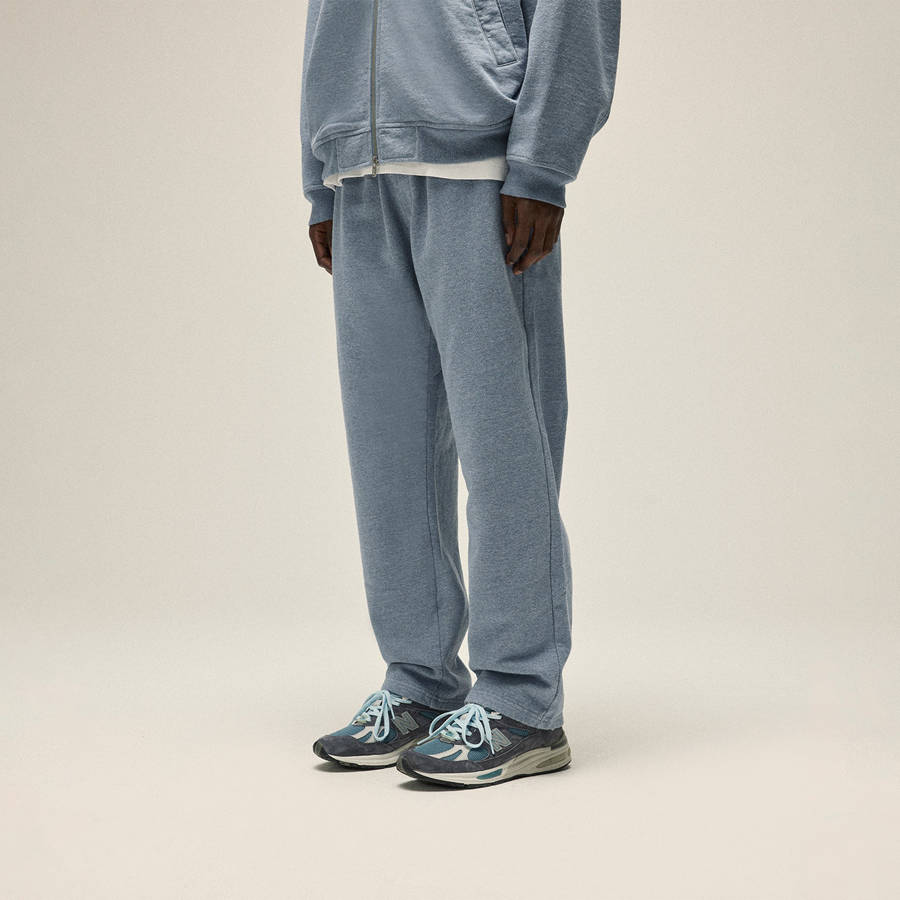 Grey Blue Men Kith Fleece Bryson Sweat Pants | 4876-IOFHR