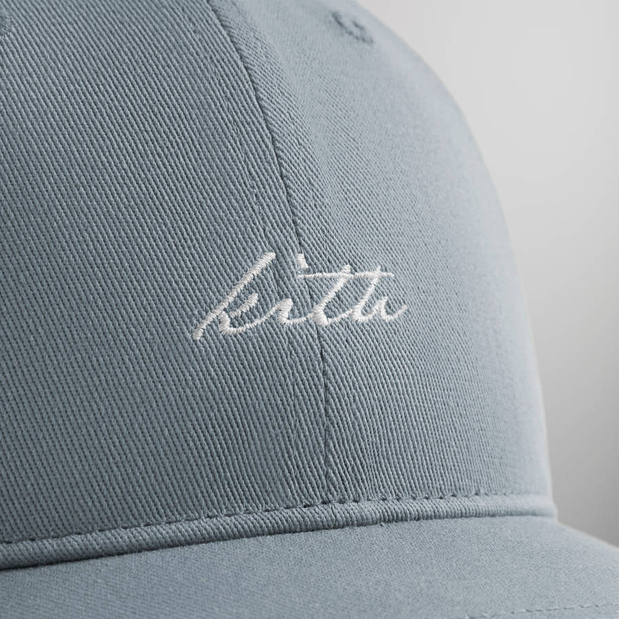 Grey Blue Men Kith Washed Twill Aaron Cap | 3486-QBRAV