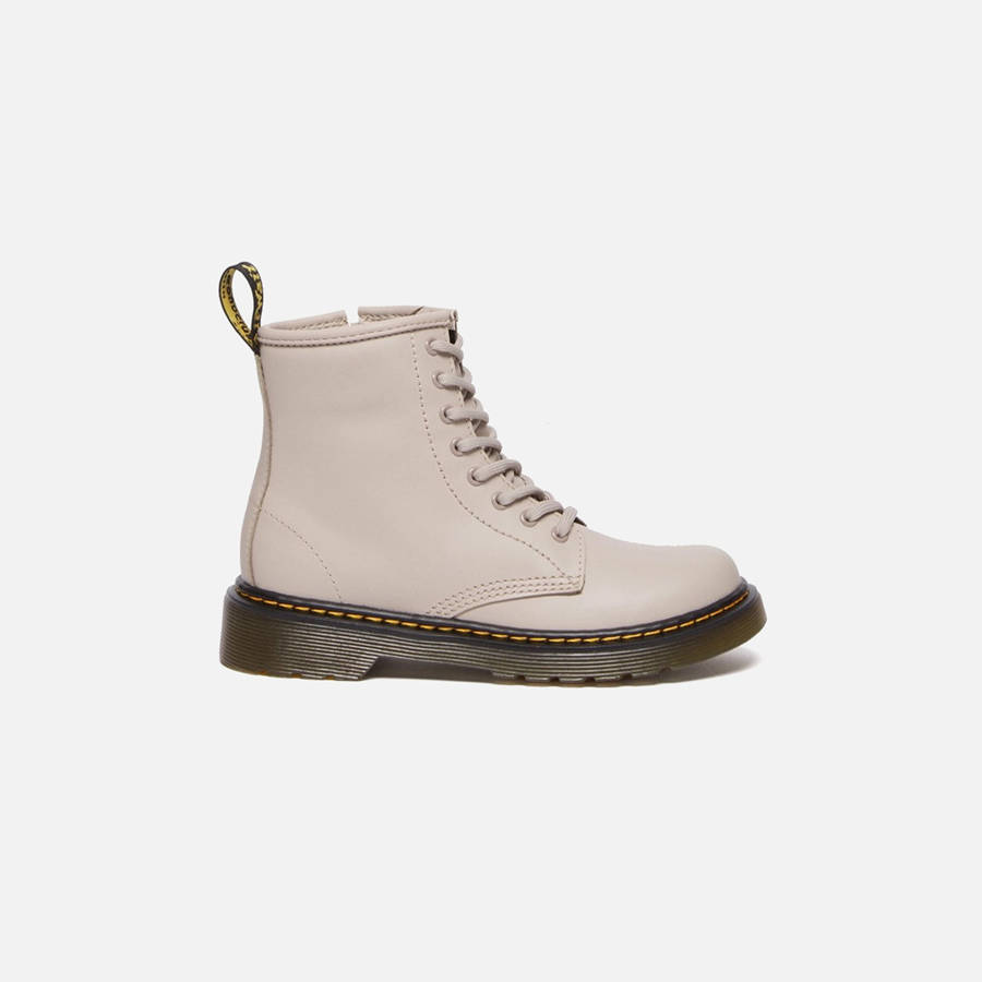 Grey Brown Kids' Kith Dr. Martens Youth 1460 Romario Boots | 3721-SARLB