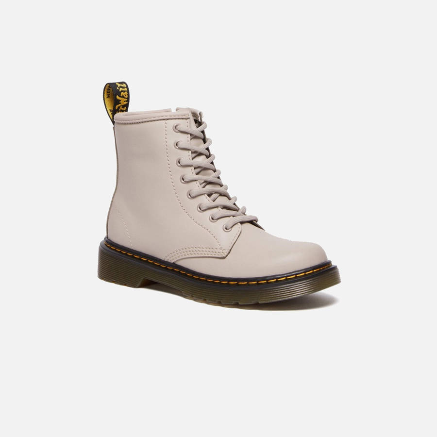 Grey Brown Kids' Kith Dr. Martens Youth 1460 Romario Boots | 3721-SARLB