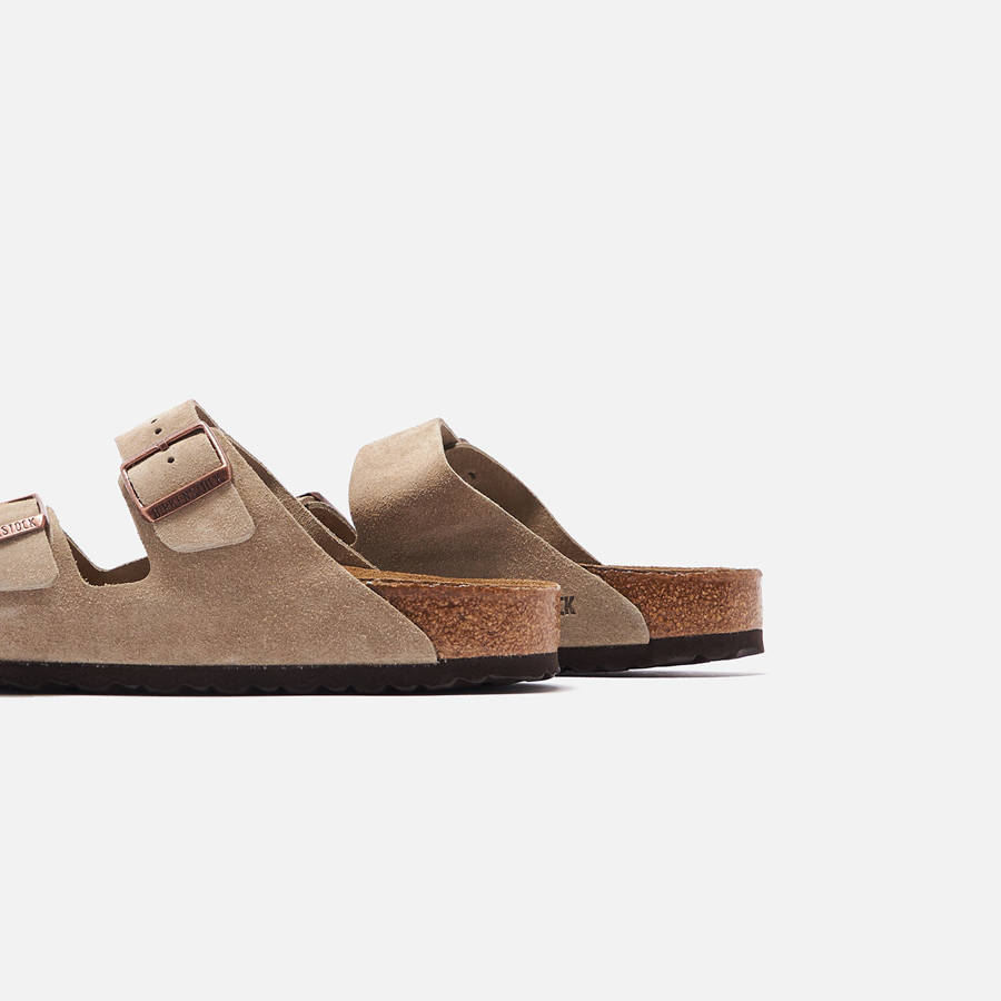 Grey Brown Men Kith Birkenstock Arizona Soft Footbed Suede Sandals | 5964-ILKED