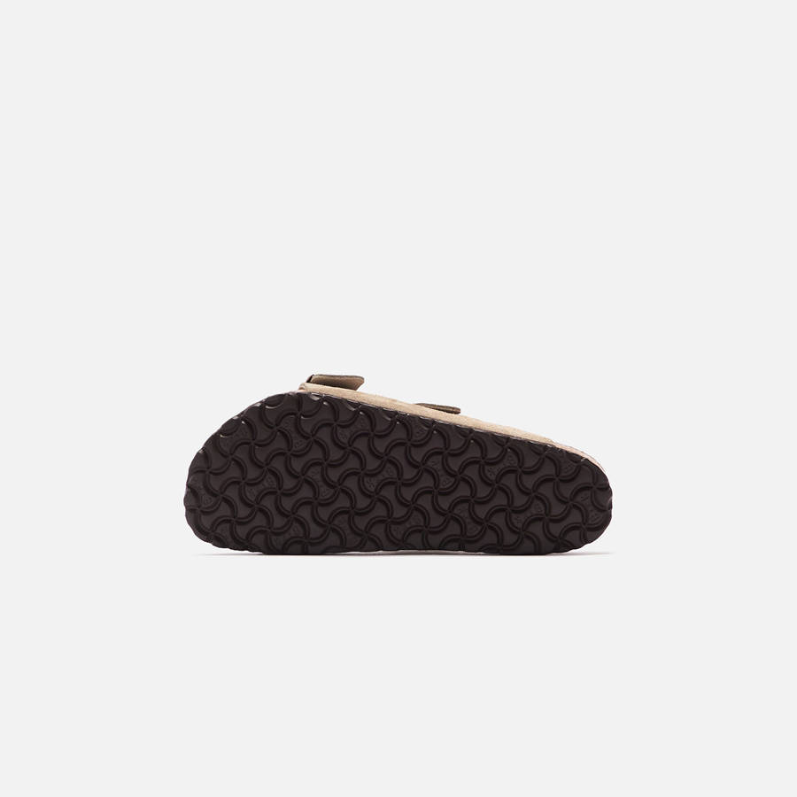 Grey Brown Men Kith Birkenstock Arizona Soft Footbed Suede Sandals | 5964-ILKED