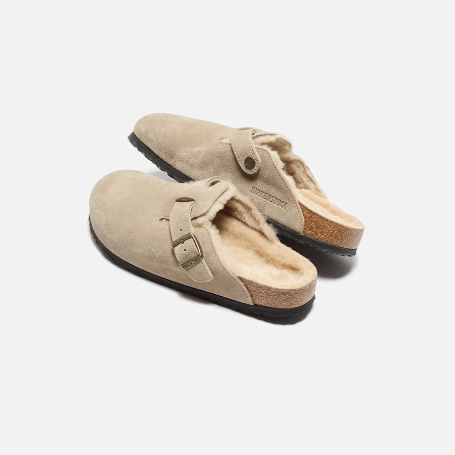 Grey Brown Men Kith Birkenstock Boston Sandals | 1908-FLPRW