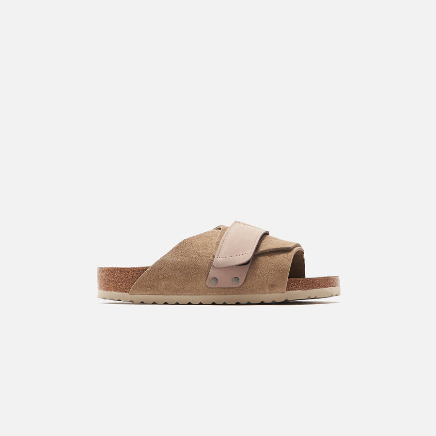 Grey Brown Men Kith Birkenstock Kyoto Sandals | 1754-HVFNJ