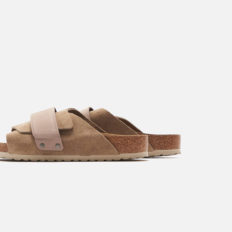 Grey Brown Men Kith Birkenstock Kyoto Sandals | 1754-HVFNJ