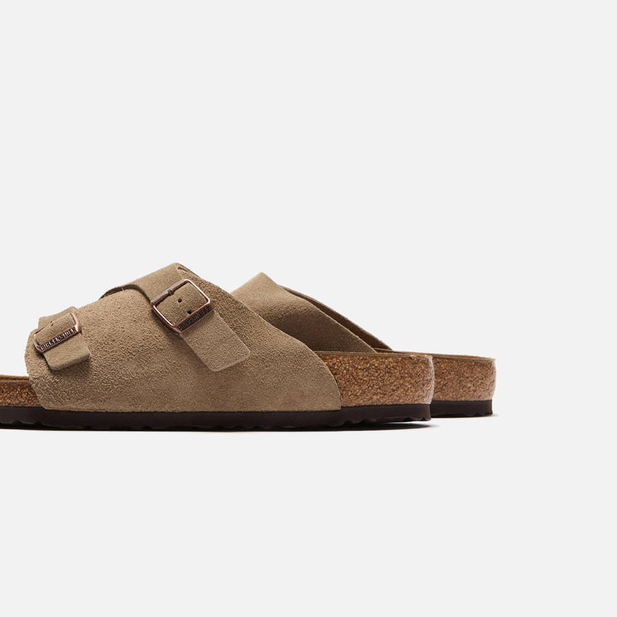 Grey Brown Men Kith Birkenstock Zurich Suede Sandals | 2830-LGSDF
