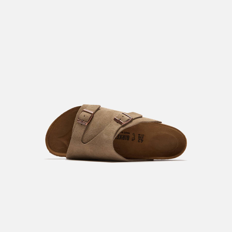 Grey Brown Men Kith Birkenstock Zurich Suede Sandals | 2830-LGSDF
