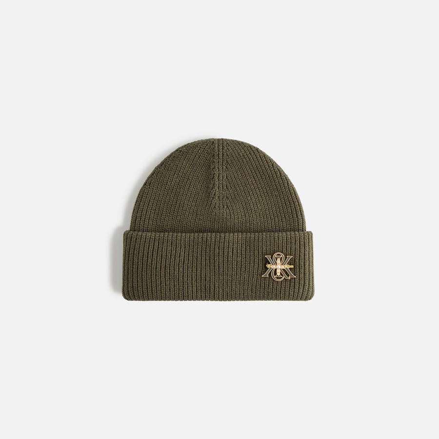 Grey Green Women Kith Broach Mia Beanie Headwear | 7328-ANSHO