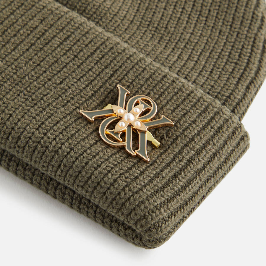 Grey Green Women Kith Broach Mia Beanie Headwear | 7328-ANSHO